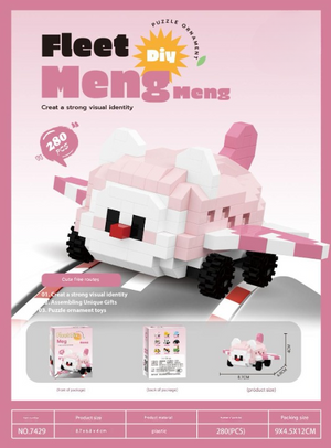 Fleet Meng Animal Vehicle Micro Building Block Set