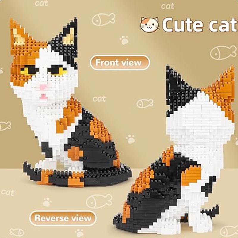 Cat Building Kit – Realistic Lifelike Cat Micro Build Set