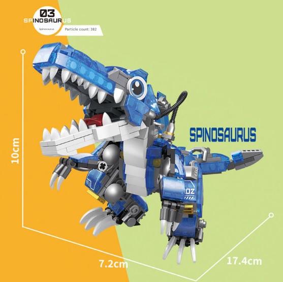 Glow in the Dark Dinosaur Building Kit – Mechanical Dino Display | 350-380 Pcs