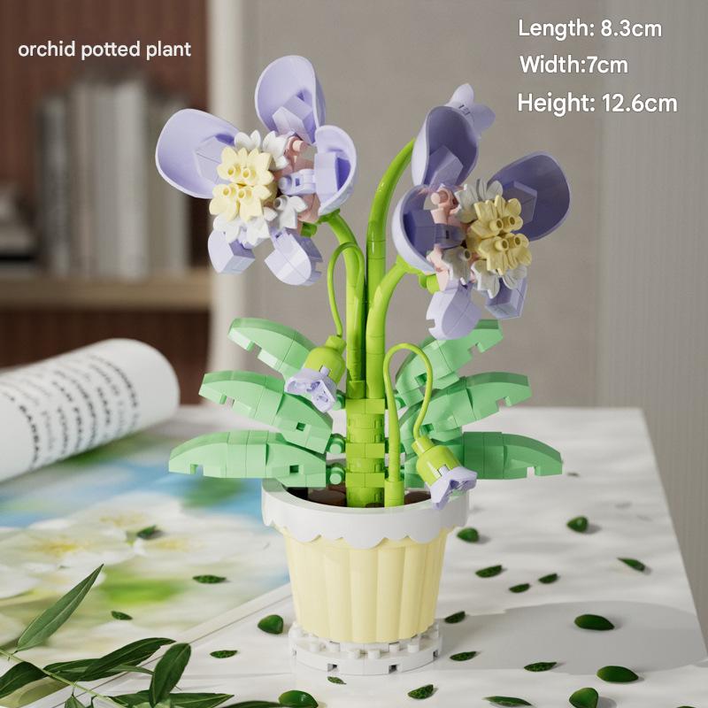 Flower Potted Plant Building Kit – Botanical Garden Micro Build Display