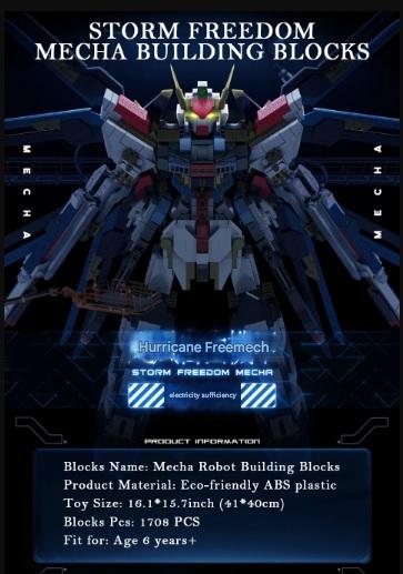 Storm Freedom Mecha Robot Building Kit – Large Scale Combat Robot Display