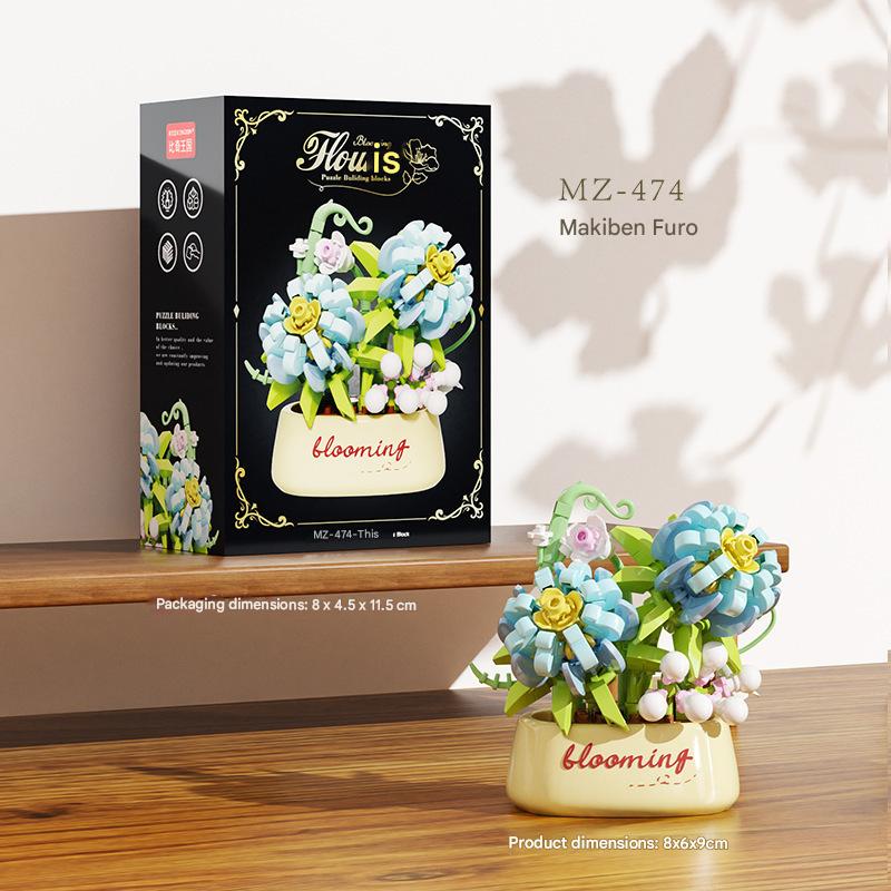 Flower Pot Garden Building Kit – Mini Floral Micro Build Set