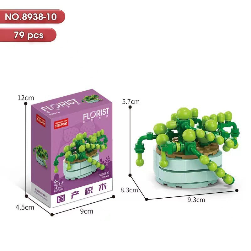 Botanical Potted Plant Building Kit – Mini Flower Micro Build