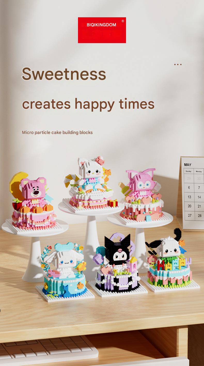Animal Birthday Cake Building Kit – Cute Gift Box Micro Build