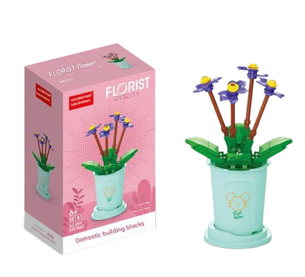 Florist Flower Pot Building Kit – Botanical Micro Build Set