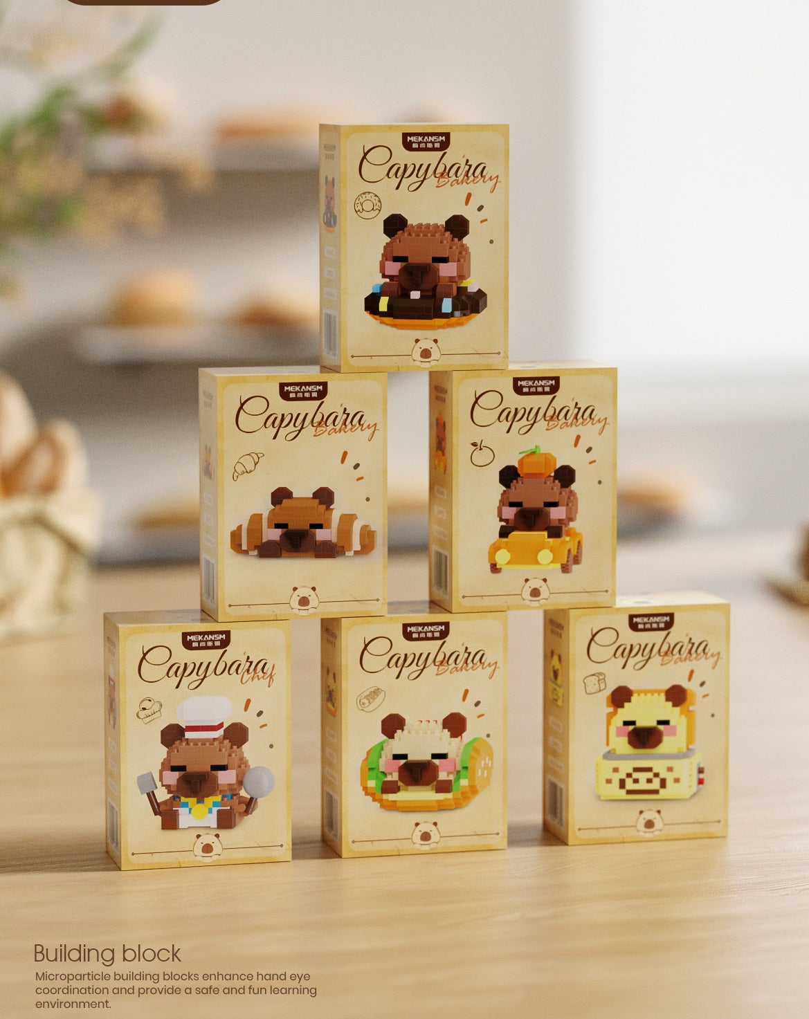 Capybara Bakery Building Kit – Cute Character Micro Build Set