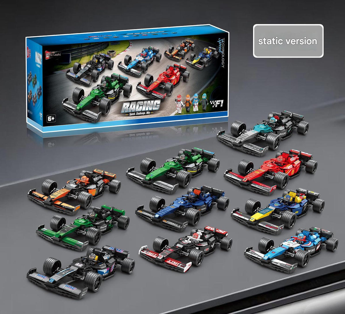 Formula Racing Car Building Kit – Mini Open-Wheel Race Car Display Collection