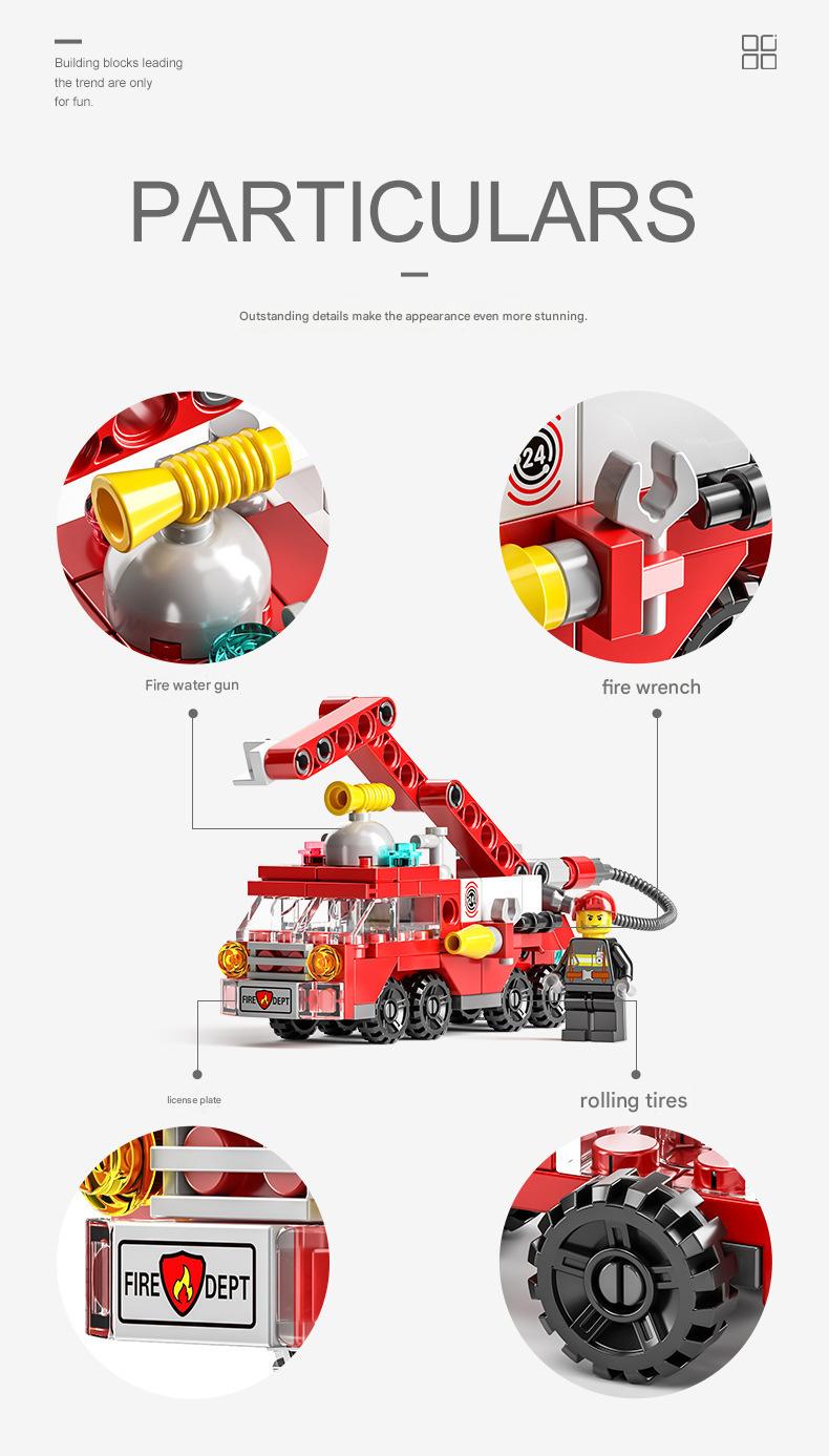 Emergency Vehicles Building Kit – 6-in-1 Rescue Transport Set