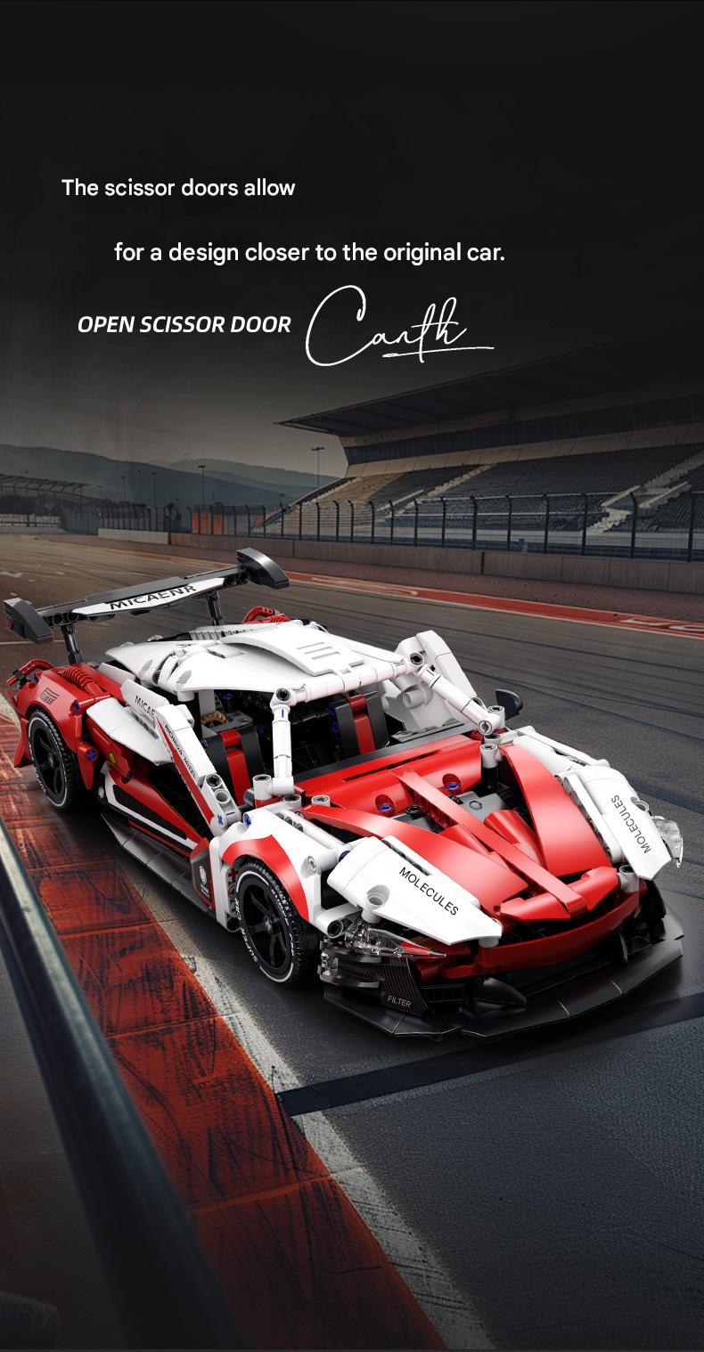 Supercar Building Kit – 1:14 Scale High Detail Sports Car Display Set