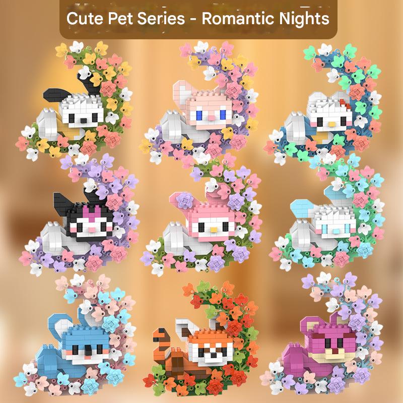 Animal Floral Wreath Building Kit – Moonlit Cute Micro Build