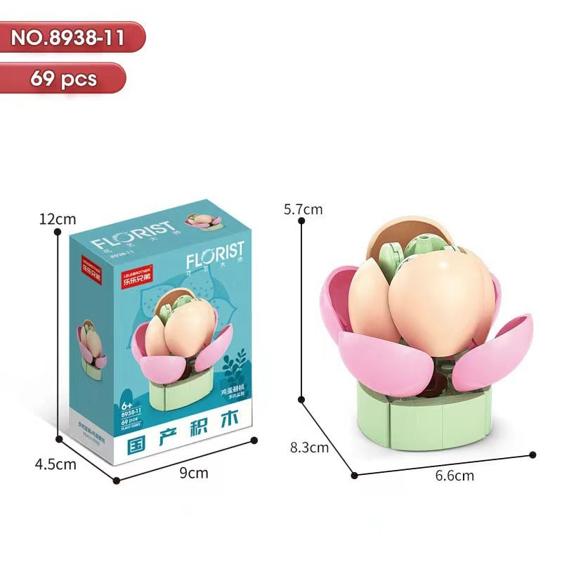 Botanical Potted Plant Building Kit – Mini Flower Micro Build