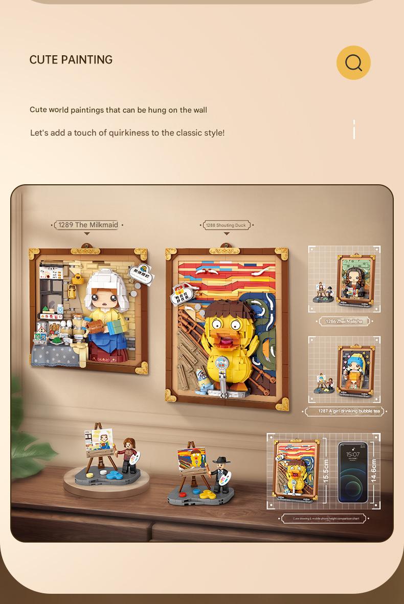 3D Painting Frame Building Kit – Cute Art Display Micro Build