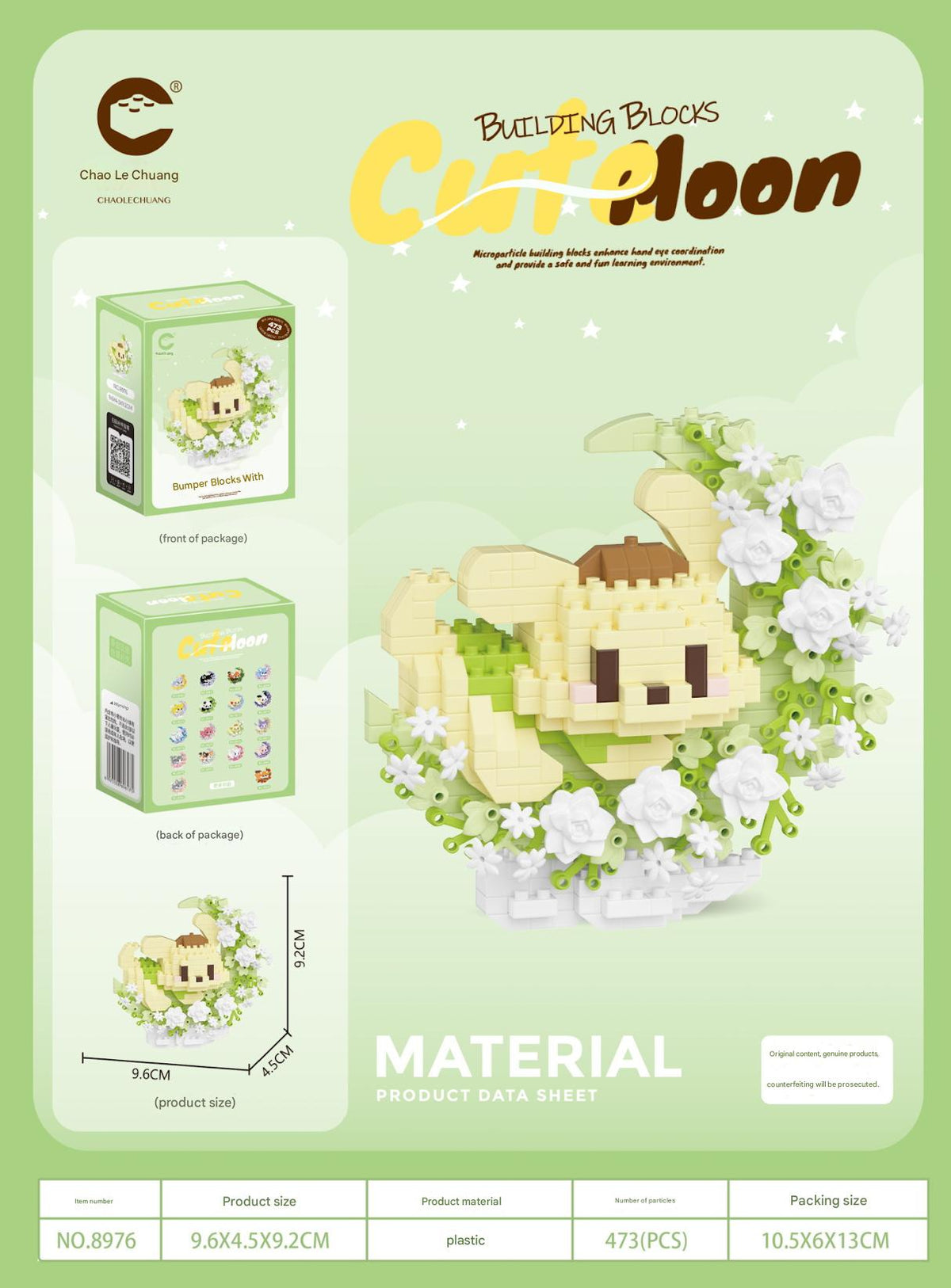Animal Floral Wreath Building Kit – Cute Moonlit Micro Build