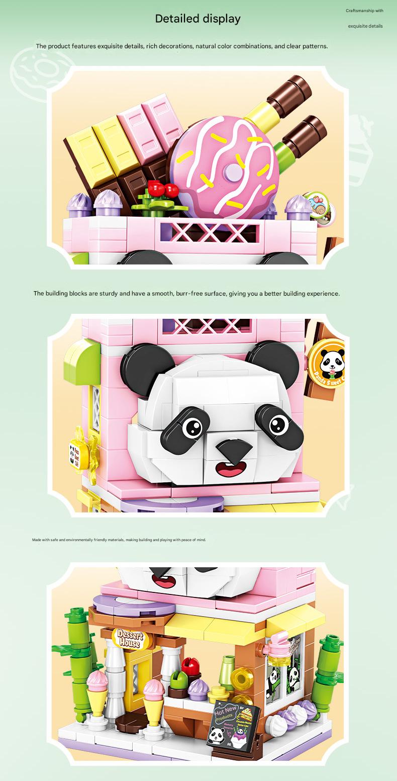 Animal Cafe Shop Building Kit – Cute Rooftop Storefront Set