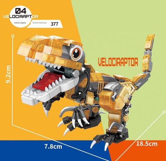 Glow in the Dark Dinosaur Building Kit – Mechanical Dino Display | 350-380 Pcs