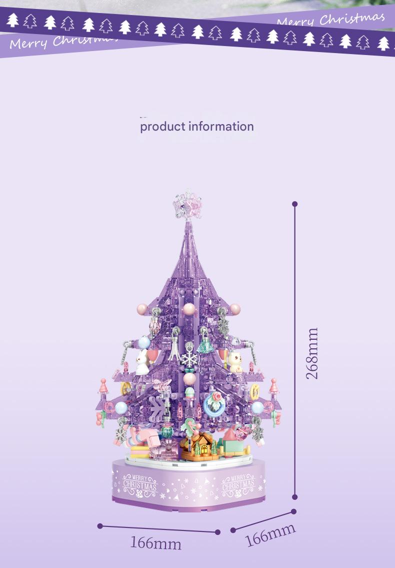 Christmas Crystal Tree Building Kit – Purple Festive Display