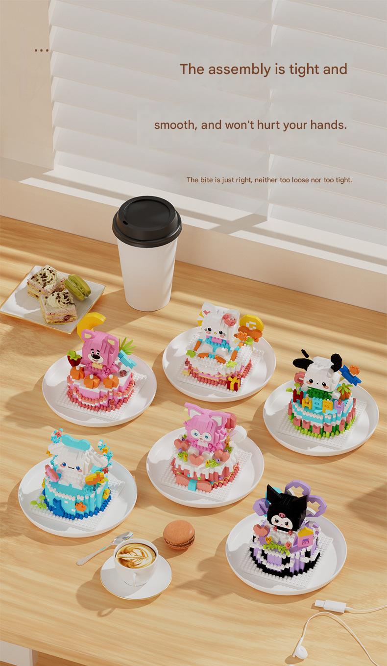 Animal Birthday Cake Building Kit – Cute Gift Box Micro Build