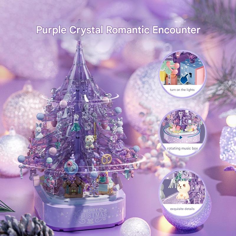 Christmas Crystal Tree Building Kit – Purple Festive Display