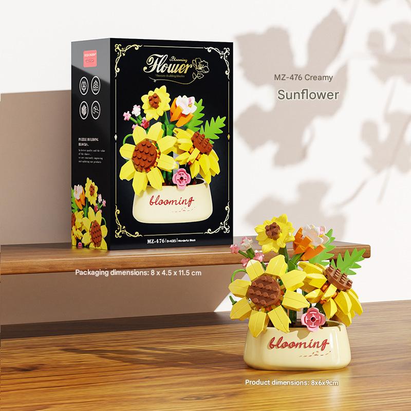 Flower Pot Garden Building Kit – Mini Floral Micro Build Set