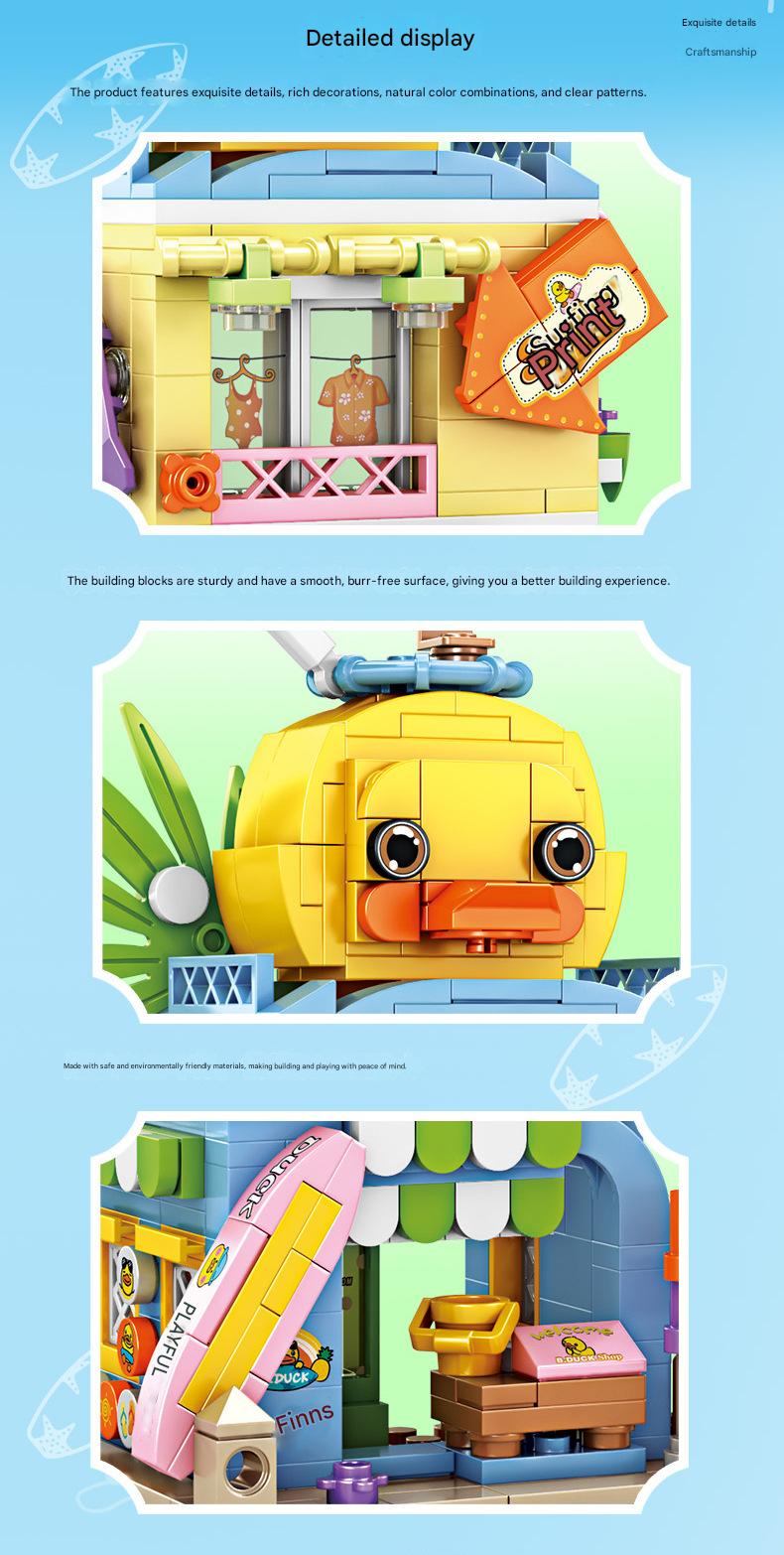 Animal Cafe Shop Building Kit – Cute Rooftop Storefront Set