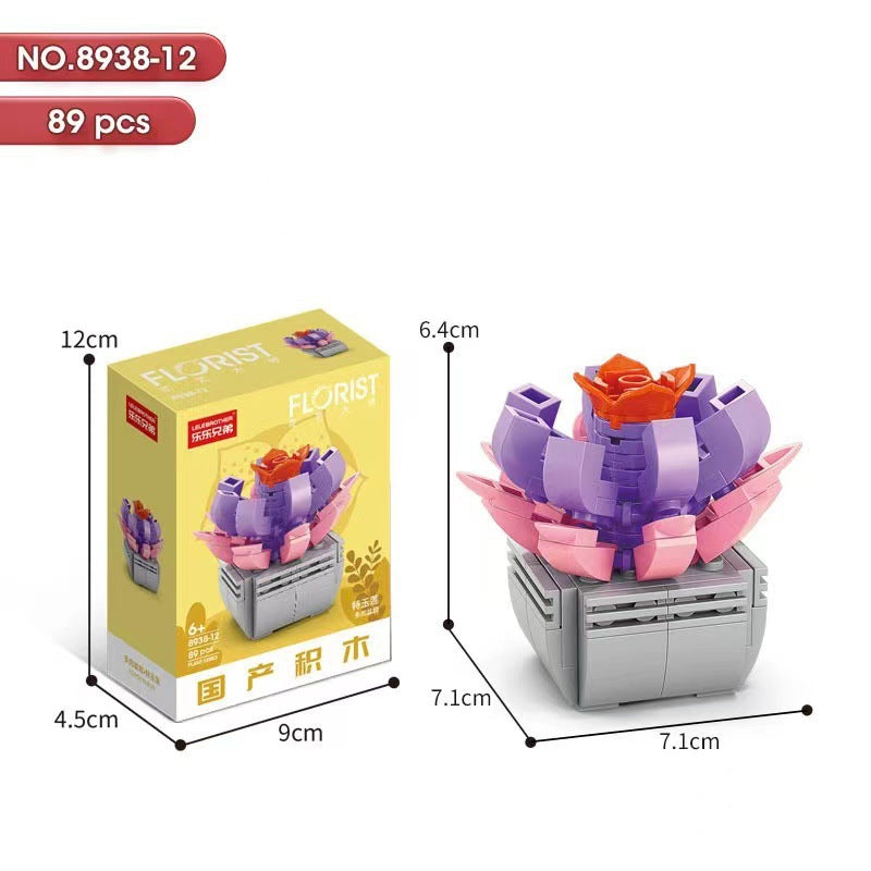Botanical Potted Plant Building Kit – Mini Flower Micro Build