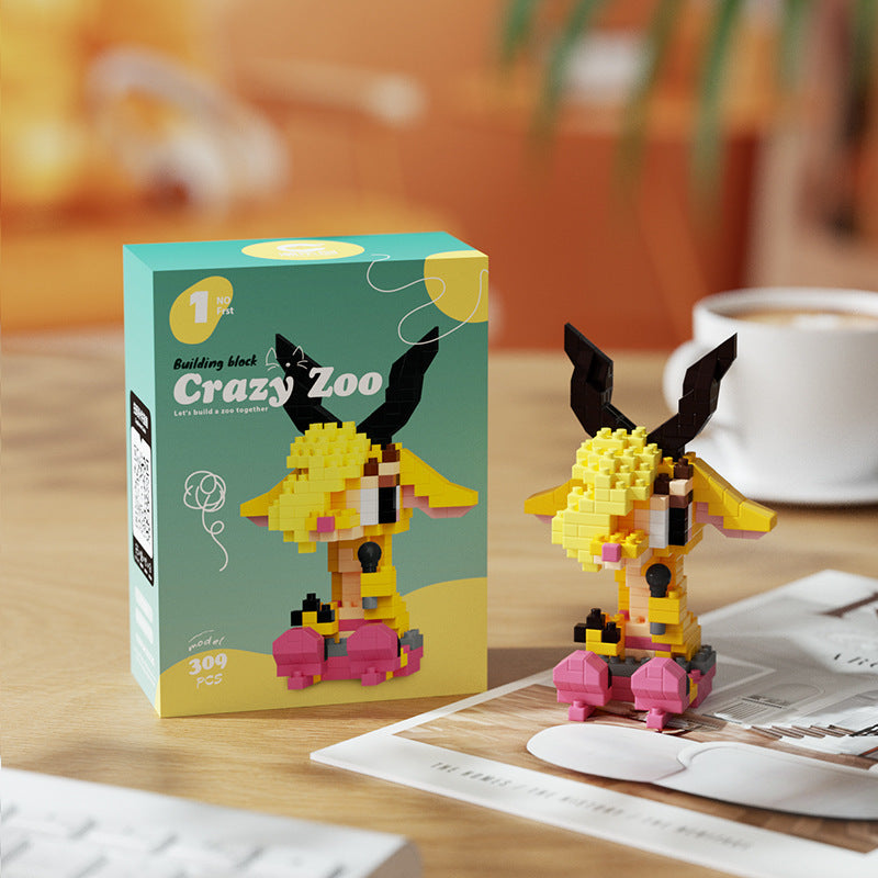 Cartoon Animal Head Building Kit – Cute Scout Micro Build Set