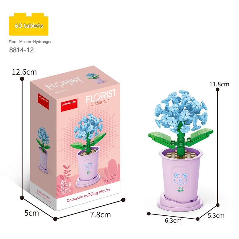 Florist Flower Pot Building Kit – Botanical Micro Build Set