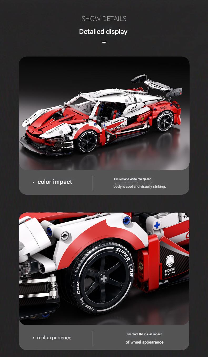 Supercar Building Kit – 1:14 Scale High Detail Sports Car Display Set