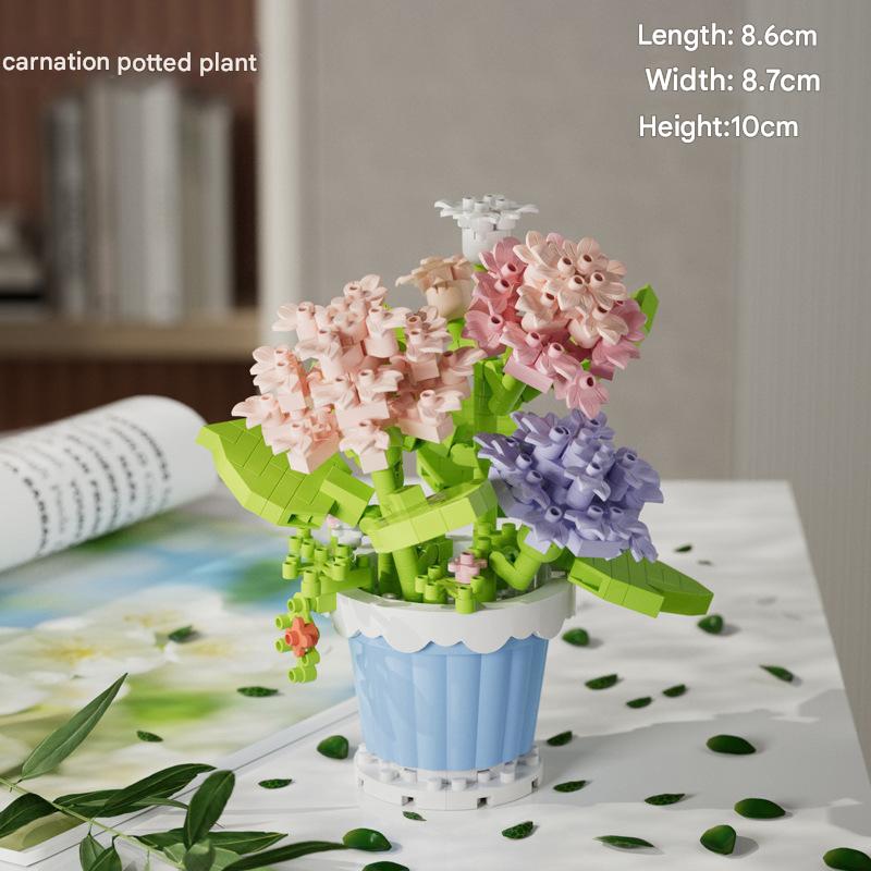 Flower Potted Plant Building Kit – Botanical Garden Micro Build Display
