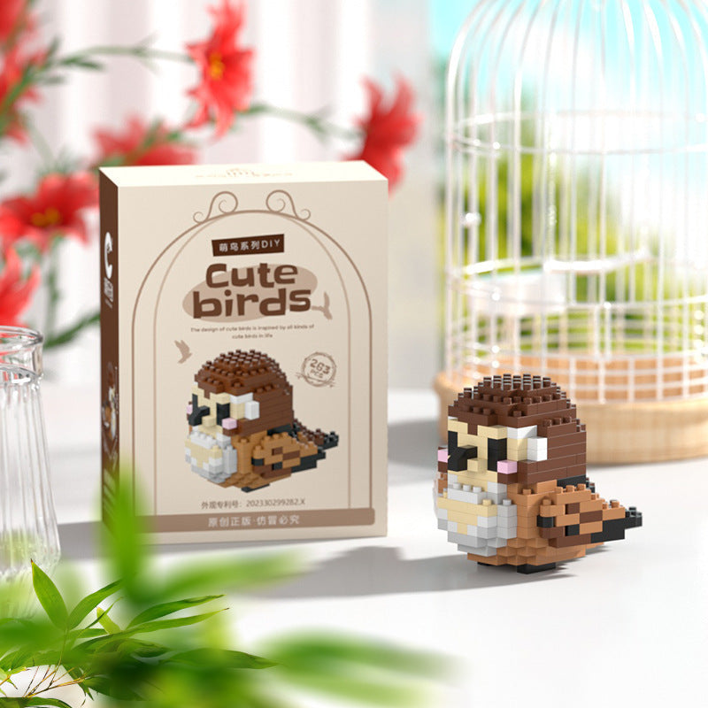 Pixel Bird Building Kit – Micro Bird Display with Movable Wings