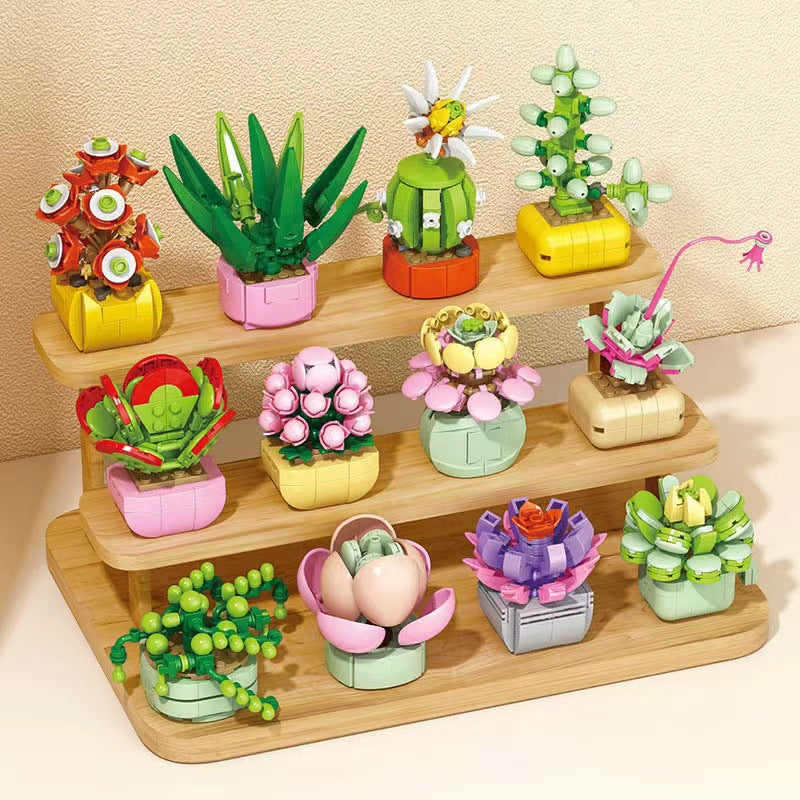 Botanical Potted Plant Building Kit – Mini Flower Micro Build