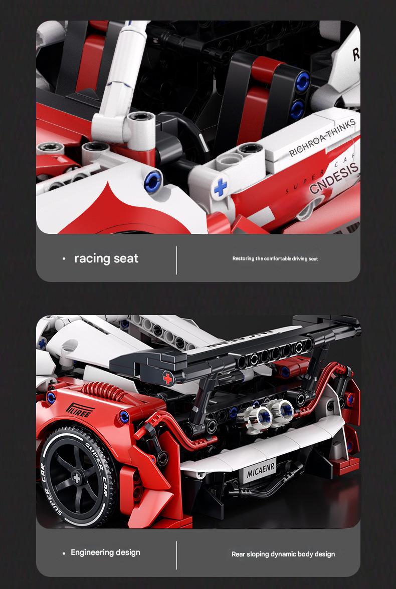 Supercar Building Kit – 1:14 Scale High Detail Sports Car Display Set