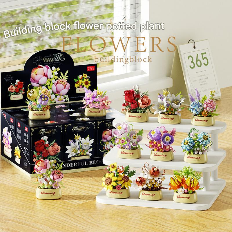 Flower Pot Garden Building Kit – Mini Floral Micro Build Set