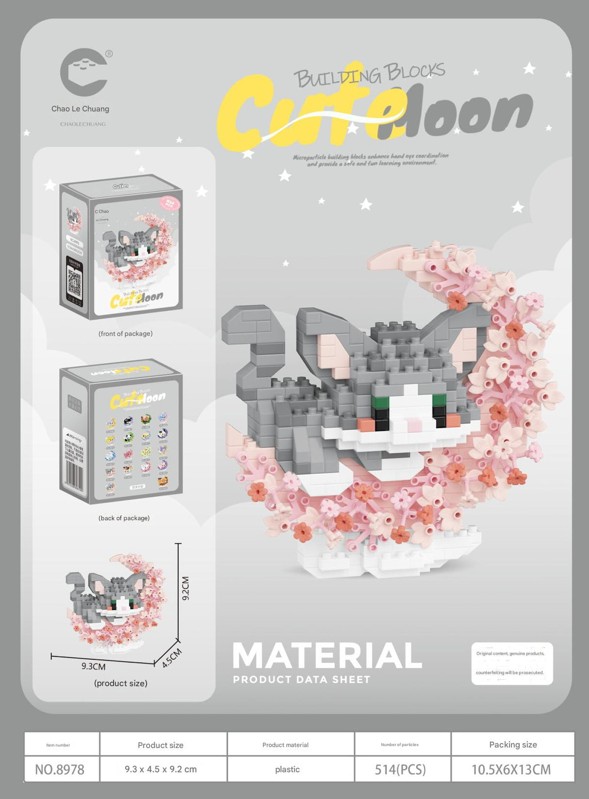 Animal Floral Wreath Building Kit – Cute Moonlit Micro Build