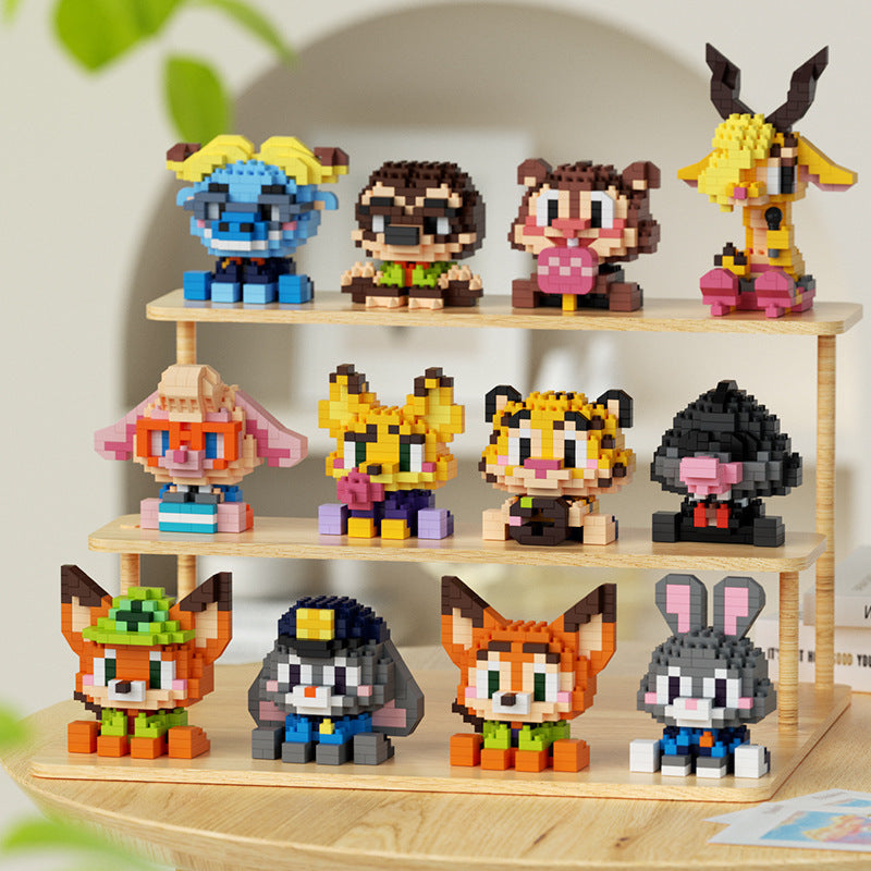 Cartoon Animal Head Building Kit – Cute Scout Micro Build Set
