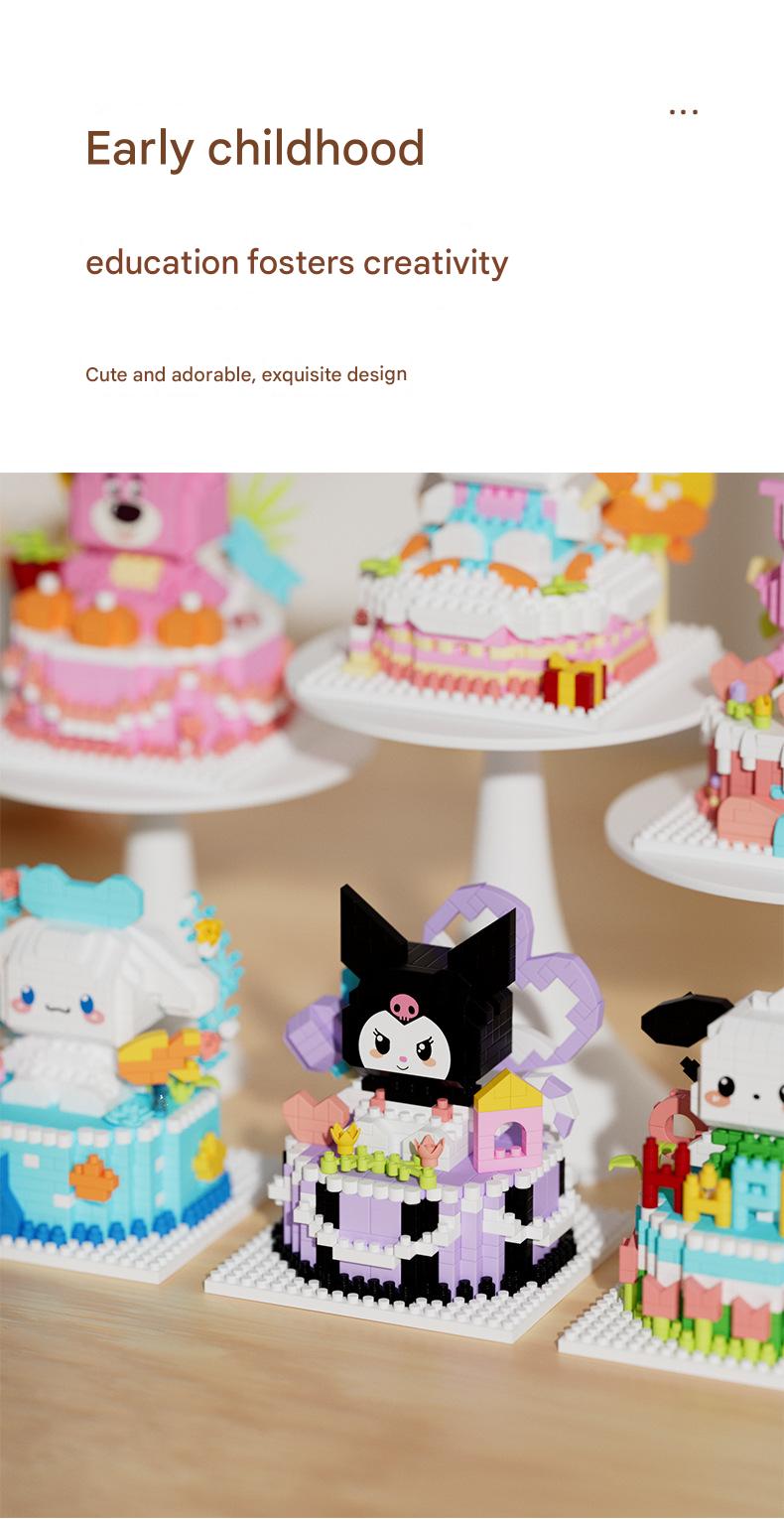 Animal Birthday Cake Building Kit – Cute Gift Box Micro Build