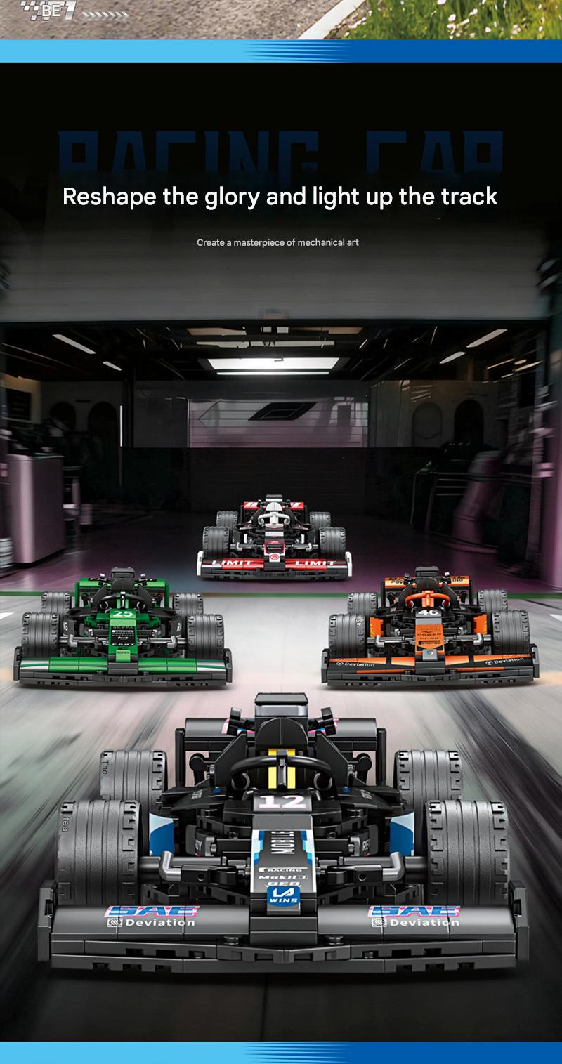 Formula Racing Car Building Kit – Mini Open-Wheel Race Car Display Collection