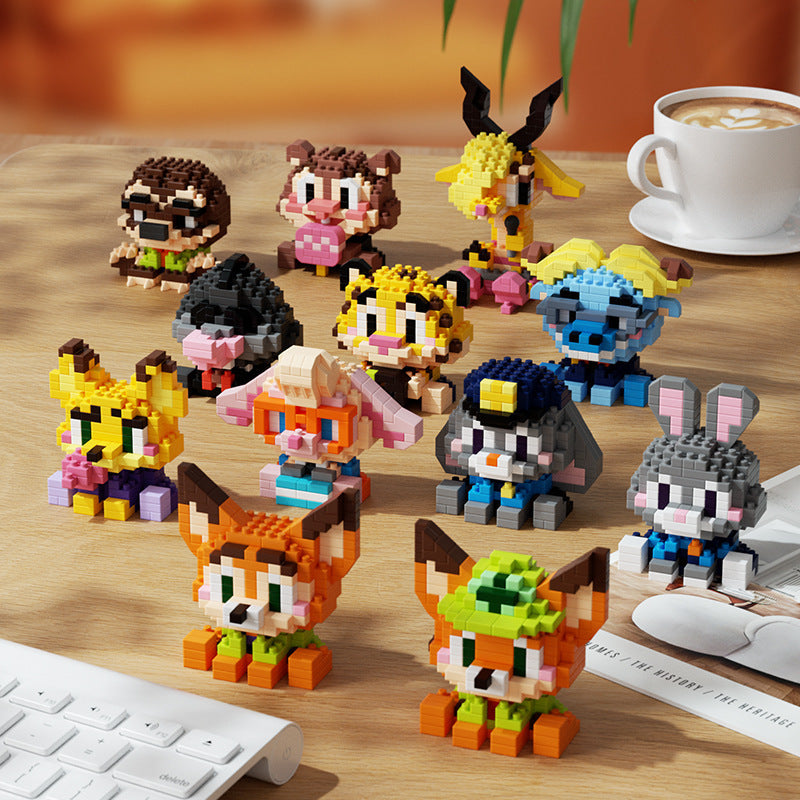 Cartoon Animal Head Building Kit – Cute Scout Micro Build Set