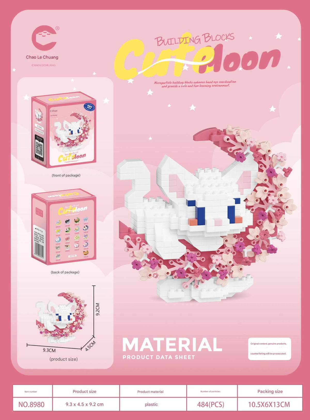Animal Floral Wreath Building Kit – Cute Moonlit Micro Build
