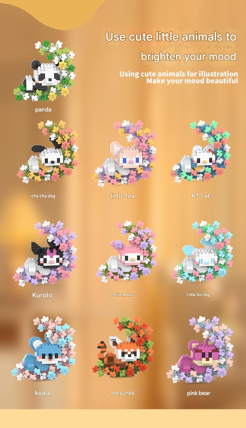 Animal Floral Wreath Building Kit – Moonlit Cute Micro Build