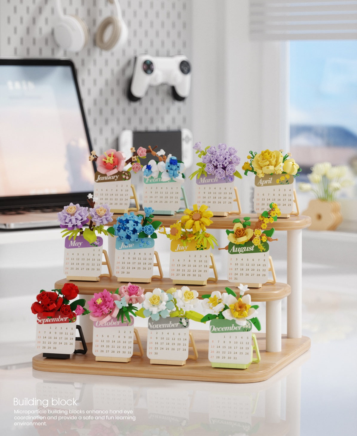 Floral Calendar Building Kit – Perpetual Flower Micro Build Set
