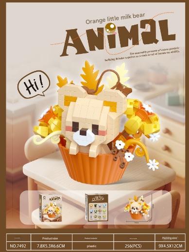 Animal Cup Garden Building Kit – Cute Character Micro Build Set