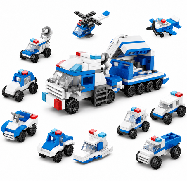 Emergency Vehicles Building Kit