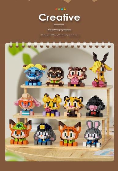 Cartoon Animal Head Building Kit – Cute Scout Micro Build Set