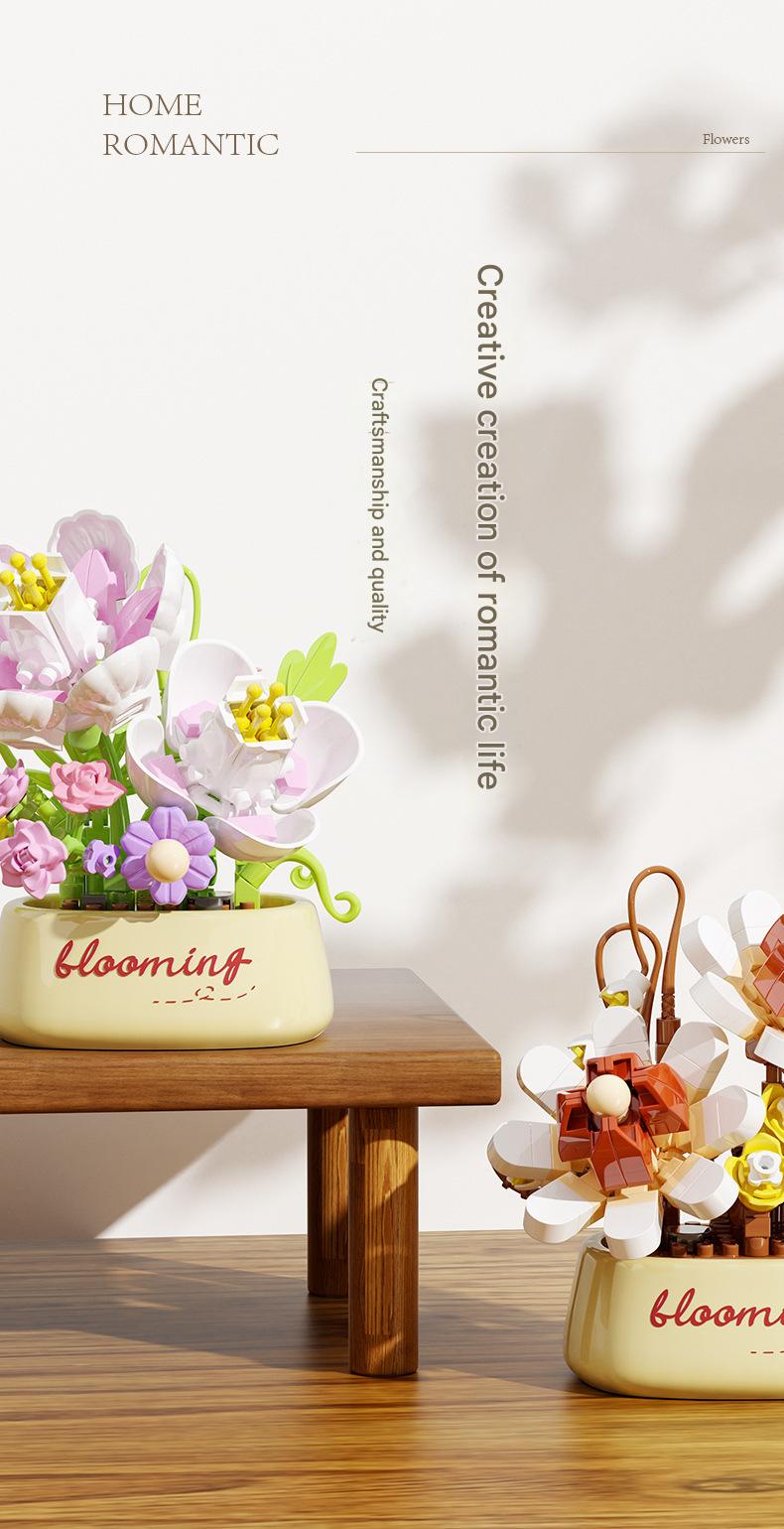 Flower Pot Garden Building Kit – Mini Floral Micro Build Set