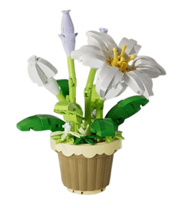 Flower Potted Plant Building Kit – Botanical Garden Micro Build Display