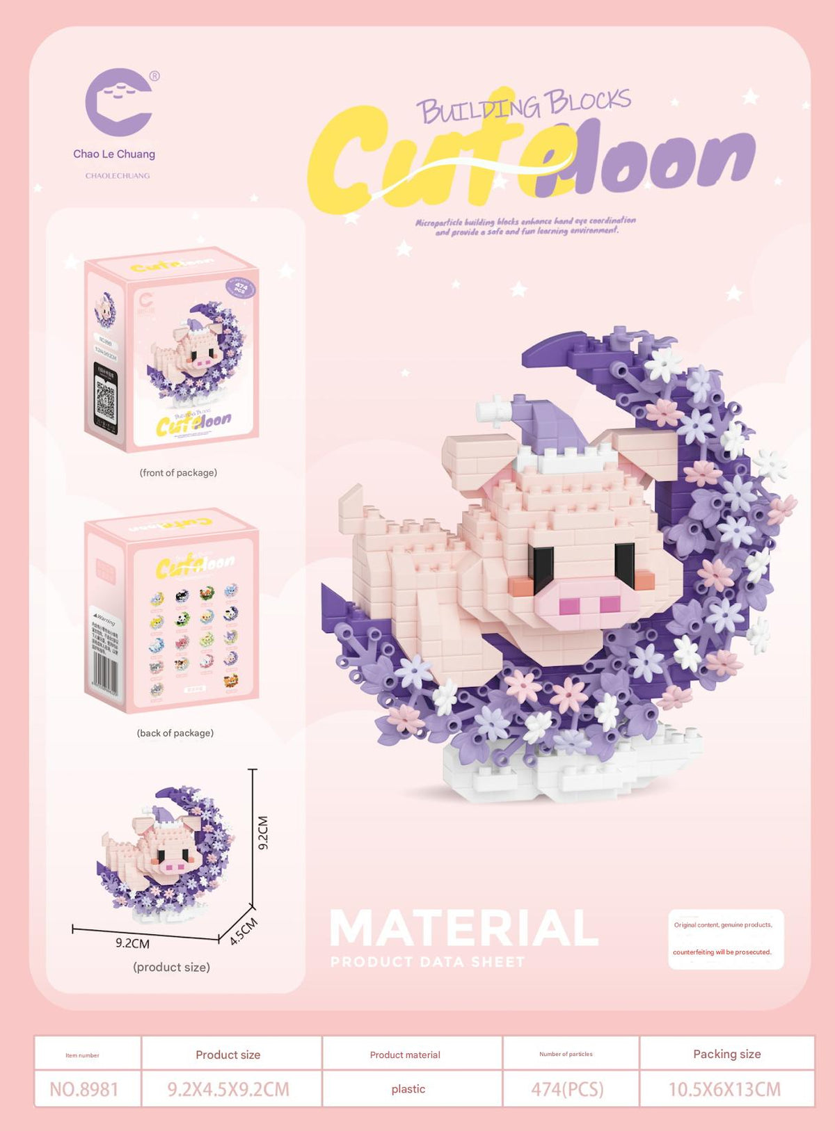 Animal Floral Wreath Building Kit – Cute Moonlit Micro Build