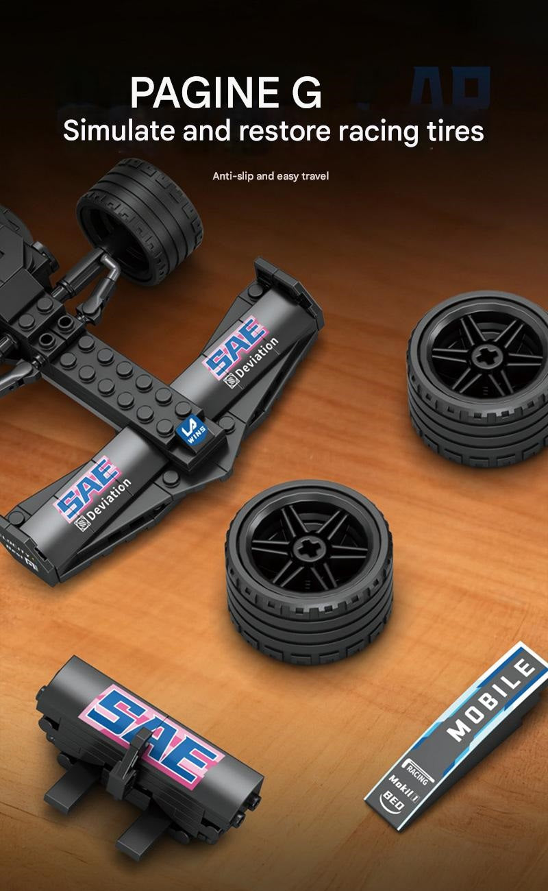 Formula Racing Car Building Kit – Mini Open-Wheel Race Car Display Collection