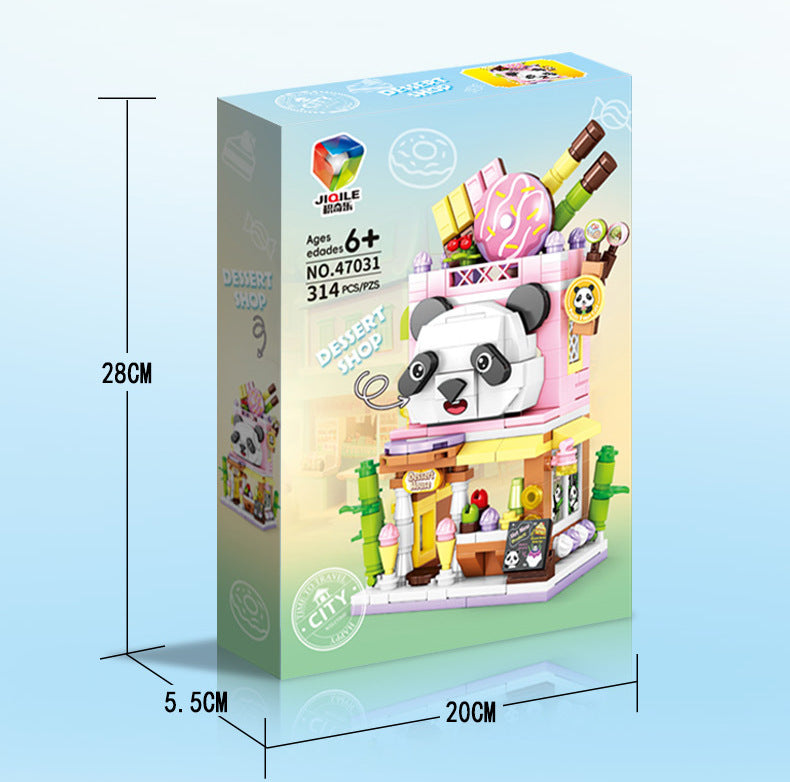 Animal Cafe Shop Building Kit – Cute Rooftop Storefront Set