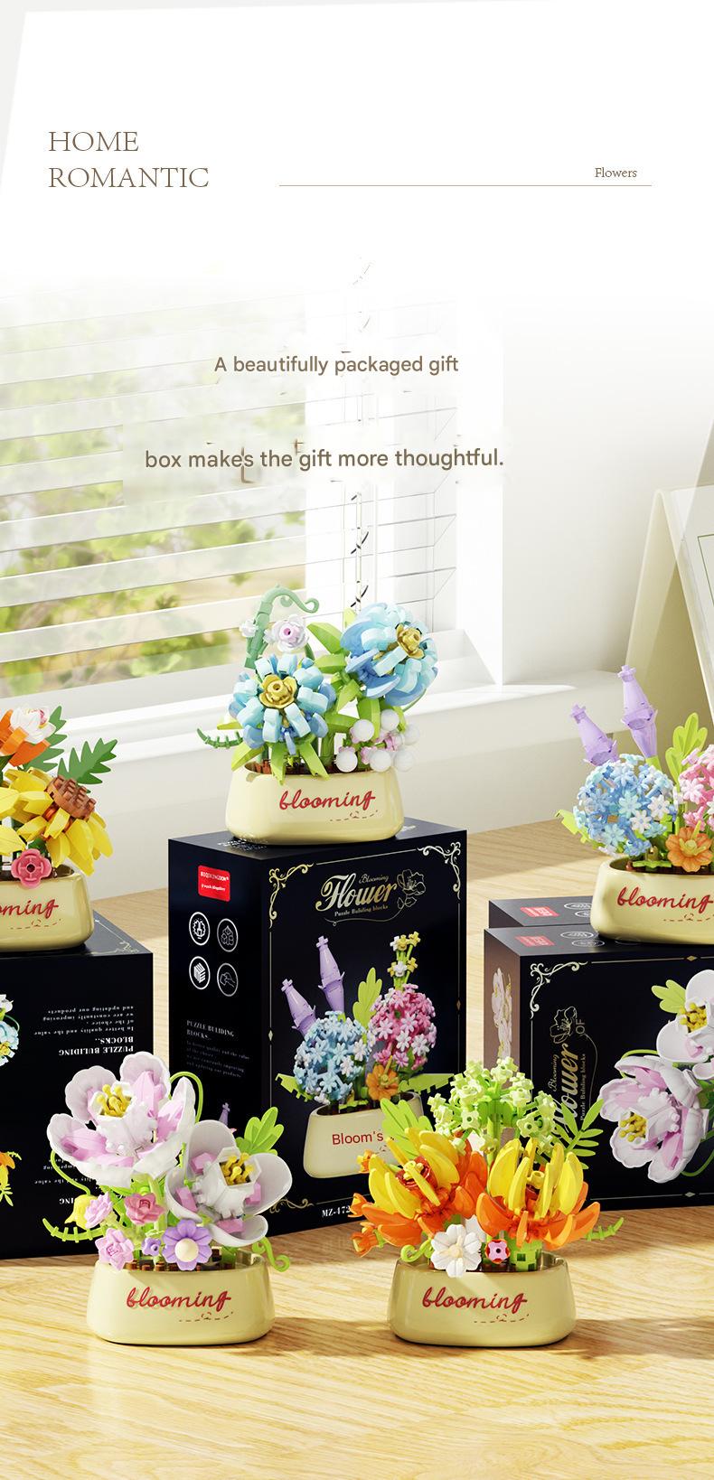 Flower Pot Garden Building Kit – Mini Floral Micro Build Set